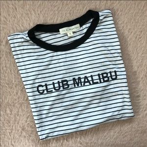 PacSun Club Malibu Striped T-Shirt